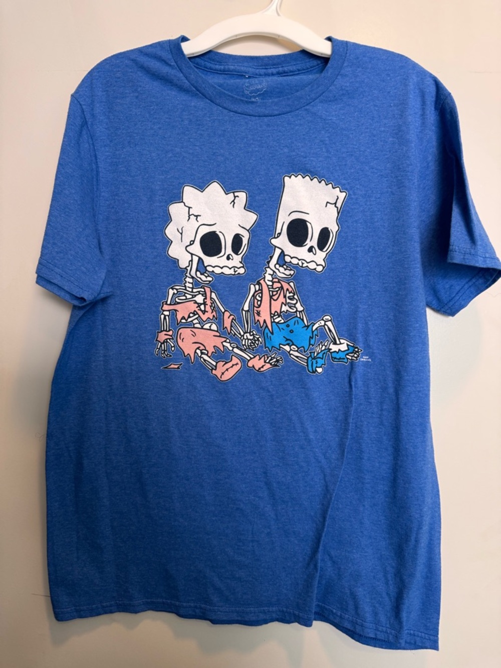 The Simpsons Treehouse of Horror Blue Graphic Tee Medium